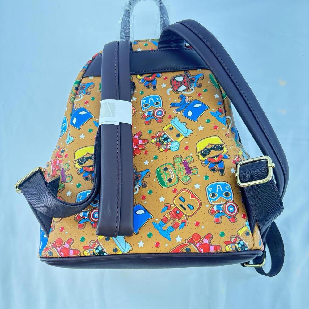 Loungefly Marvel Avengers Gingerbread Mini Backpack Holiday Christmas Exclusive - Picture 4 of 8